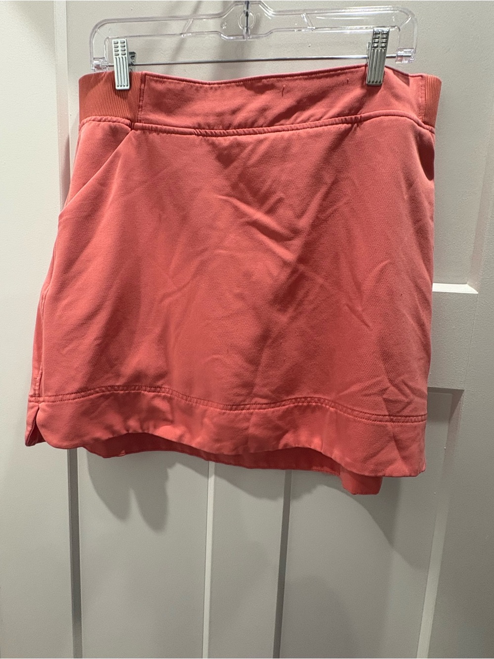 Coral Pink Athletic Skort with Built-In Shorts